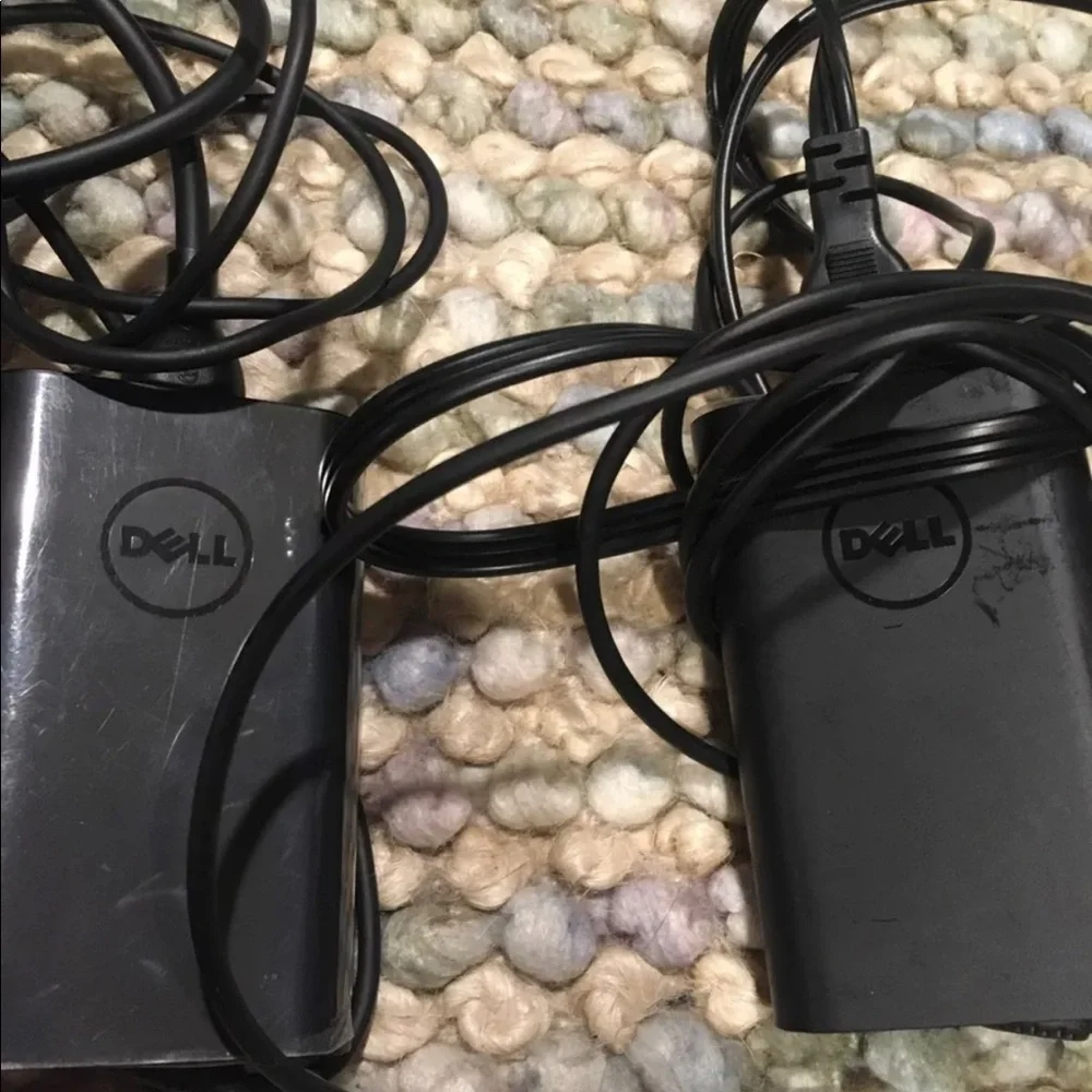 2 Genuine OEM Dell Latitude Laptop Slim 65w AC Power Adapter Charging Plug Cord